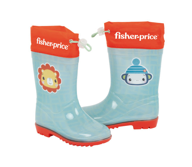 Arditex Regenstiefel Fisher-Price Junior PVC Textile hellblau rot Größe 20