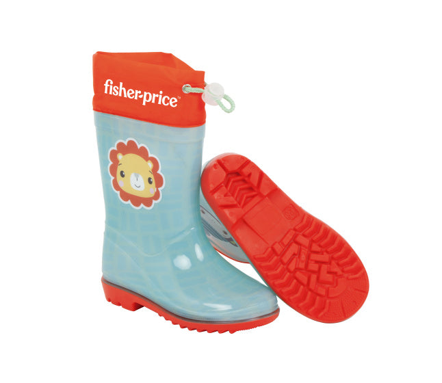 Arditex Regenstiefel Fisher-Price Junior PVC Textile hellblau rot Größe 20
