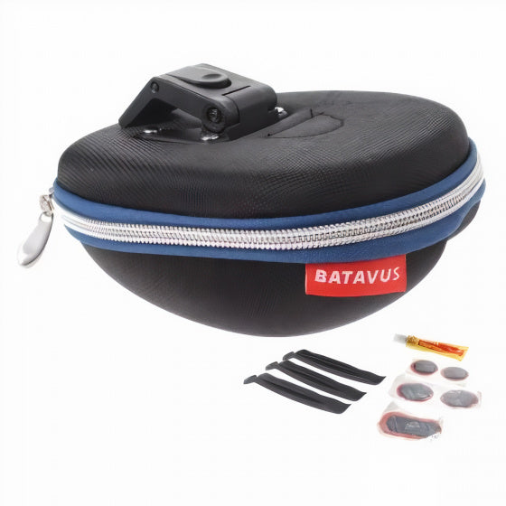 Sac de selle batavus avec contenu klick 1,3 litres bleu noir
