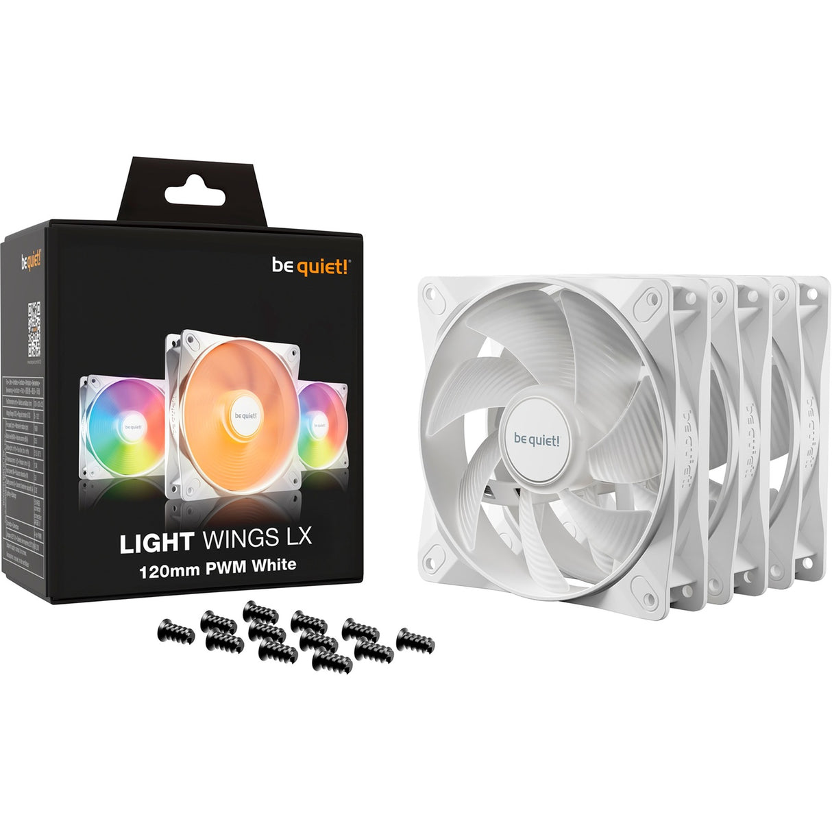 Roueg sinn! Liicht lx 120mm pwm Triple Pack wäiss