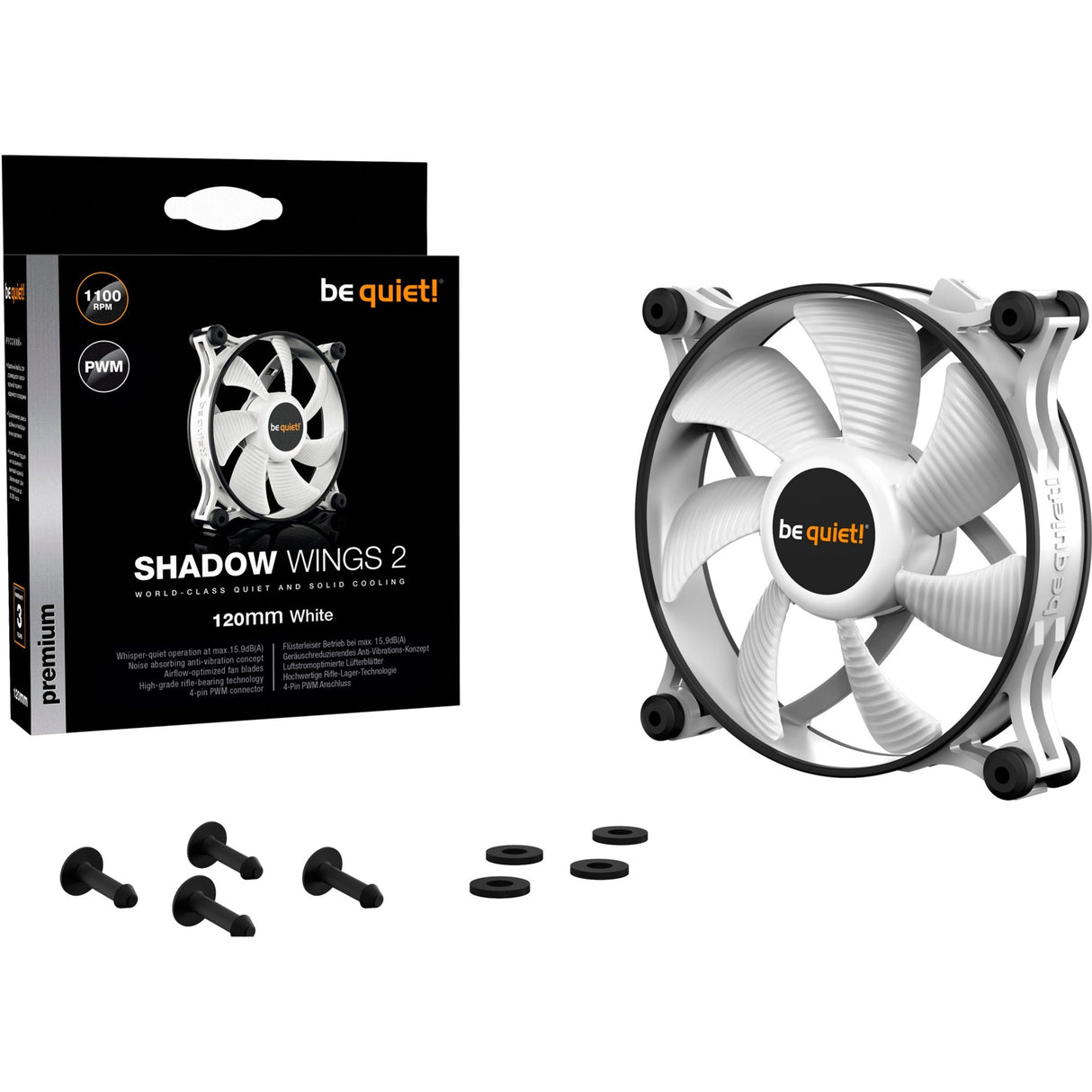 Bądź cicho! Shadow 2 120 mm PWM White