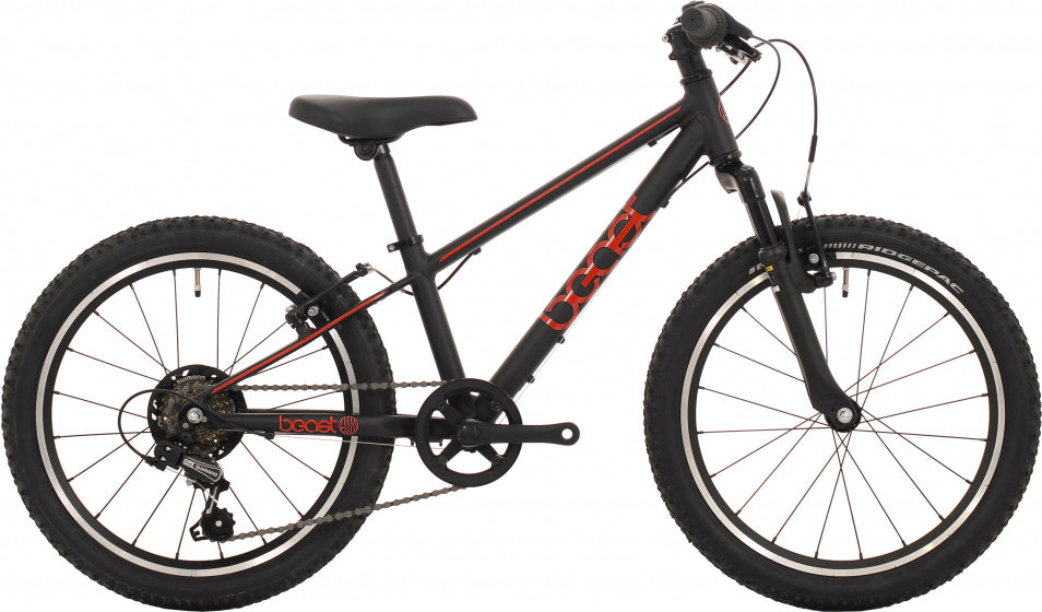 Bikefun 20 tum 26 cm pojkar 6V V-bromsar svart röd
