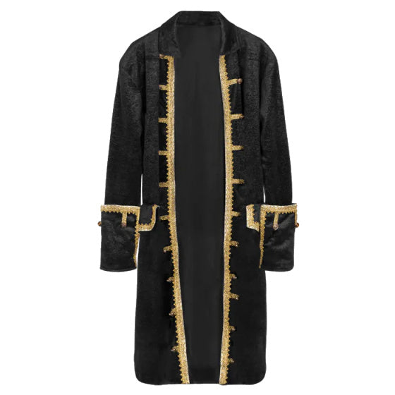 Giacca pirata Boland uomini in poliestere in oro nero XL (54)