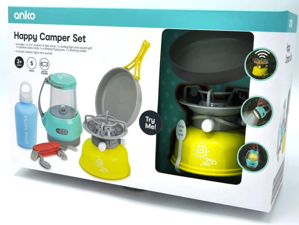 Plao Happy Camping Set med leketøysbrenner.
