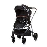 Chipolino aura zložljivo 3-in-1 voziček z plenično vrečko Obsidian Black Silver