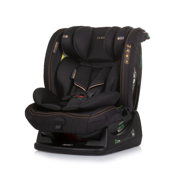 Chipolino Aviato bilstol i-storlek 40-150 cm grupp 0+, 1, 2 och 3 obsidian svart