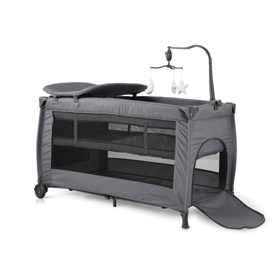 Chipolino Bella Folding Camp Bed With Changing Pad Granite