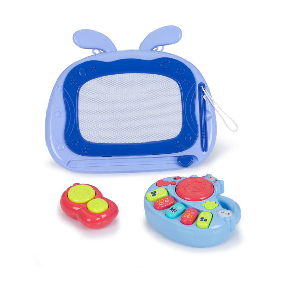 Chipolino Funny Game Loopwagen met Piano, Telefoon Tekenbord Blauw