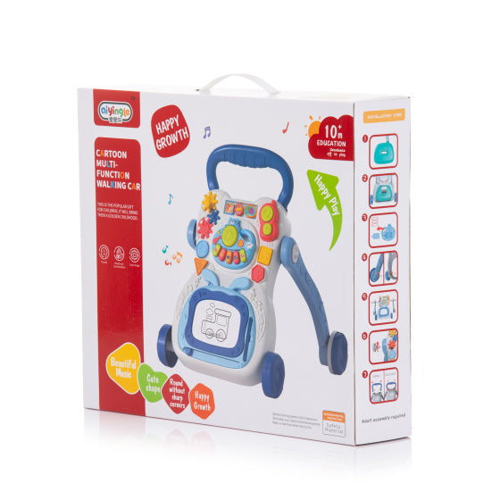 Chipolino Funny Game Loopwagen met Piano, Telefoon Tekenbord Blauw