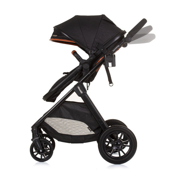 Chipolino Harmony Foldable 3-in-1 pram with diaper bag Obsidian Black