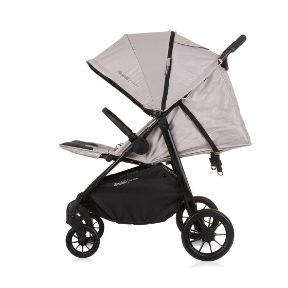 Chipolino top foldbar buggy til 2 macadamia beige sort
