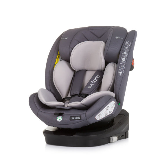 Chipolino autostoel i-size 40-150 cm isofix 360° granite grijs