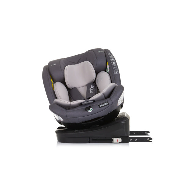 Chipolino autostoel i-size 40-150 cm isofix 360° granite grijs