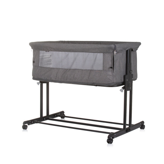 Chipolino zen co-sleeper box with mosquito net granite gray