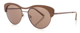 Lunettes de soleil Daniel Hechter DHS252 Dames Cat en acier inoxydable ovale. 3 Brown