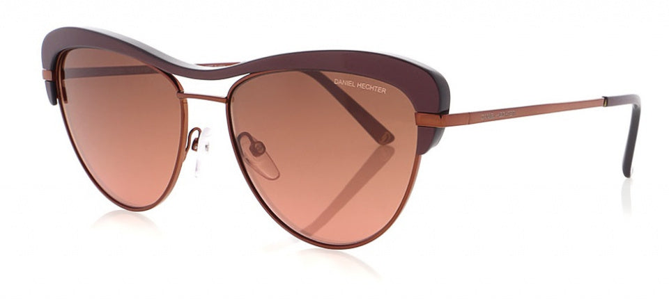 Lunettes de soleil Daniel Hechter DHS253 Dames Cat en acier inoxydable ovale. 3 rouge foncé