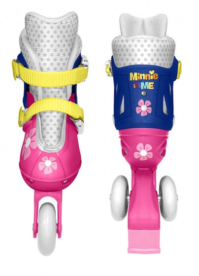 Minnien Maus inlineskates Hardboot wäiss blo Gréisst 27 30