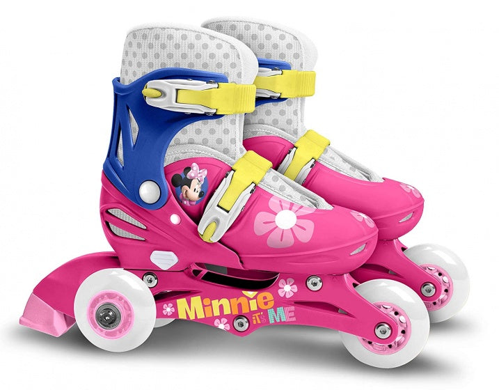Minnien Maus inlineskates Hardboot wäiss blo Gréisst 27 30