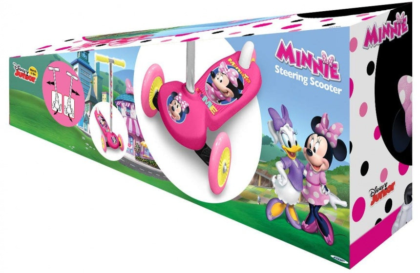 Minnie Mouse 3-kołowe dzieci dzieci stopy hamure dziewczyny różowe srebrne