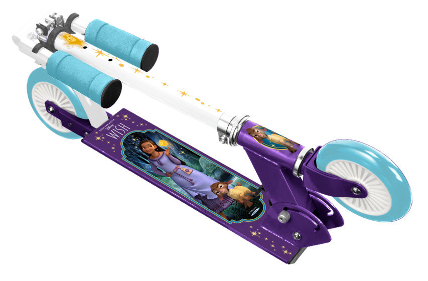 Disney Wish 2-Wheel Kinderstep Foldbar fodbremse lilla blå