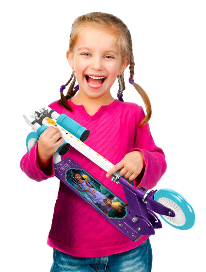 Disney Wish 2-Wheel Kinderstep Foldbar fodbremse lilla blå