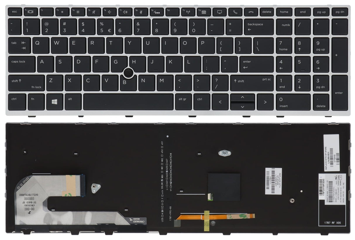 HP LAPTOP Keyboard Qwerty US + Hannergrond