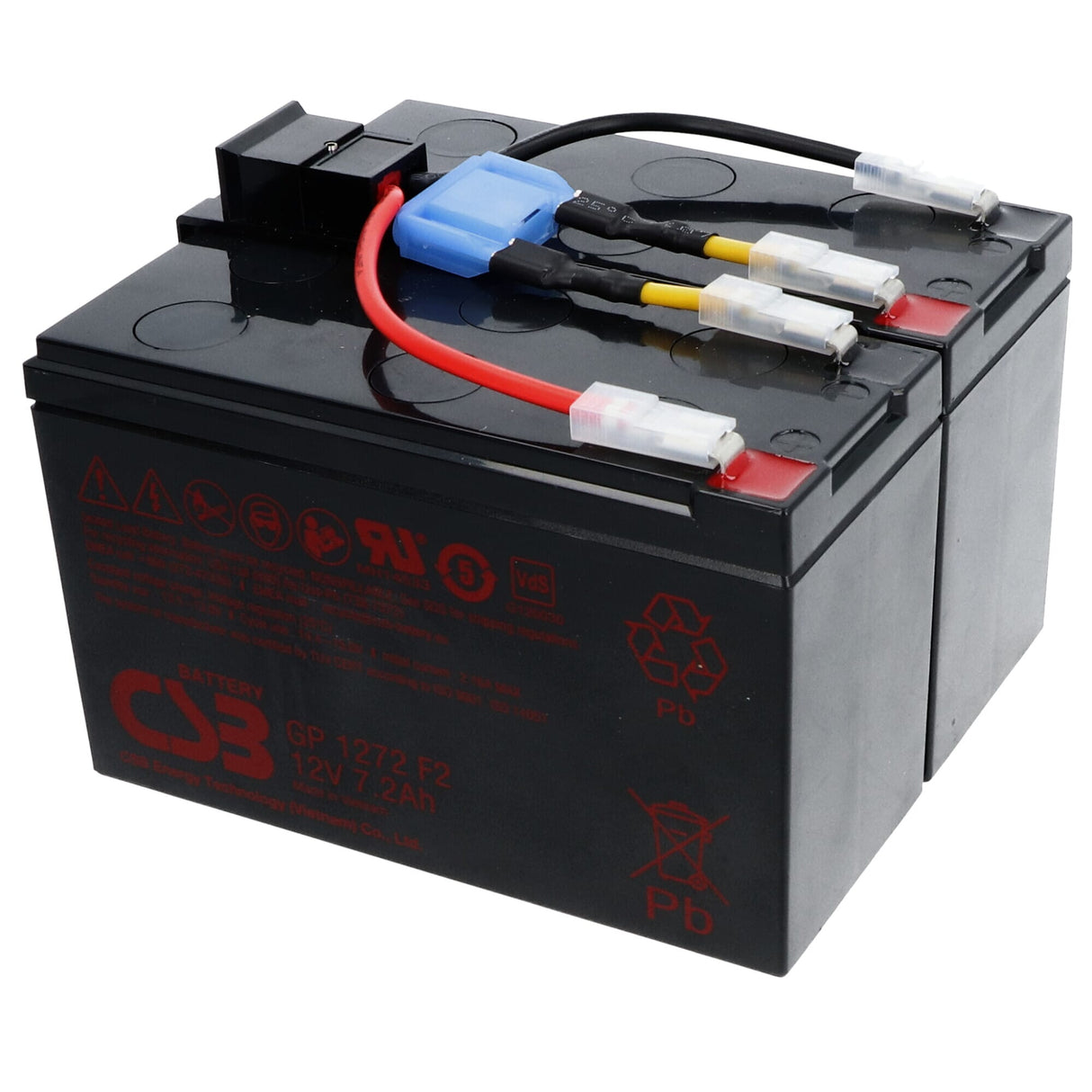 CSB -batteri CSB UPS Batteriudskiftning sæt RBC48 (inkl. Kabler)