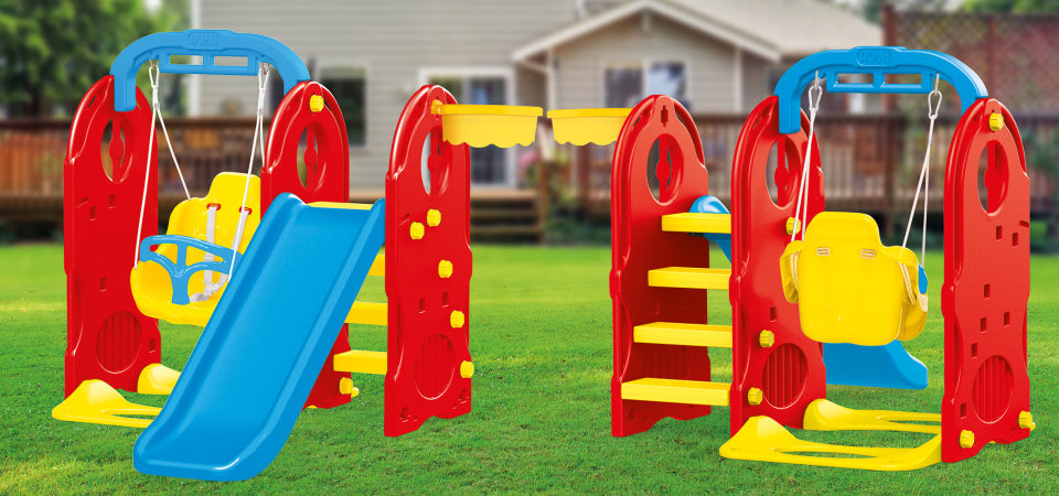 Dolu 4-in-1-Spielset mit Folie und Swing Blue Rot
