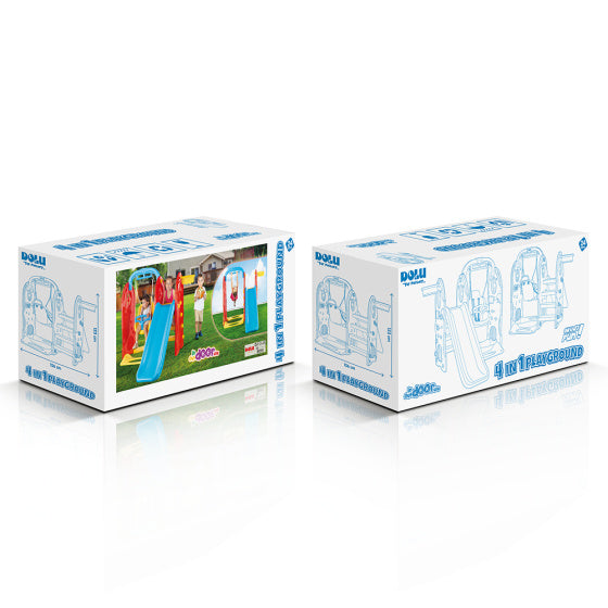 Dolu 4-in-1-Spielset mit Folie und Swing Blue Rot