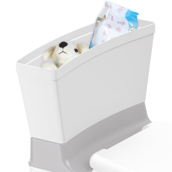 Dolu 2-en-1 XL Plaspotje éducative avec effet de rinçage blanc gris blanc