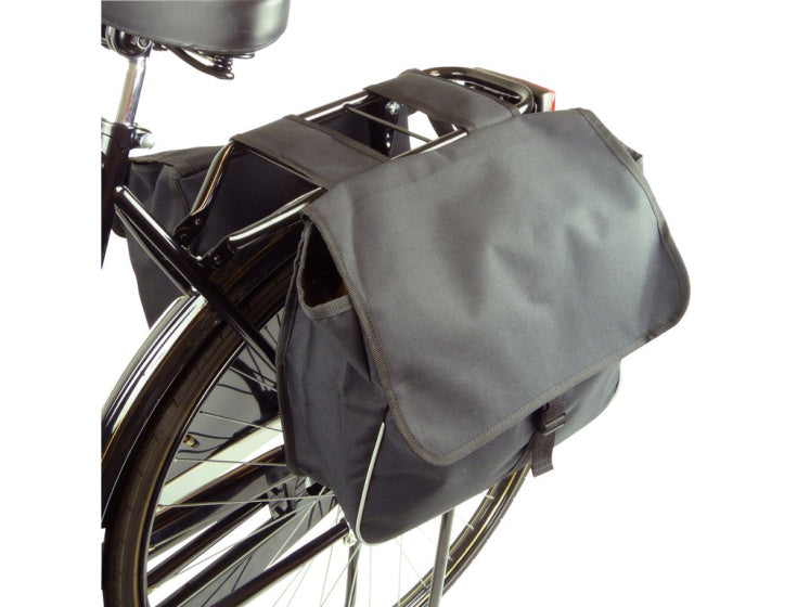 DRESCO Basis Shopper duebel Vëlo Bag 26 Liter Nylon schwaarz