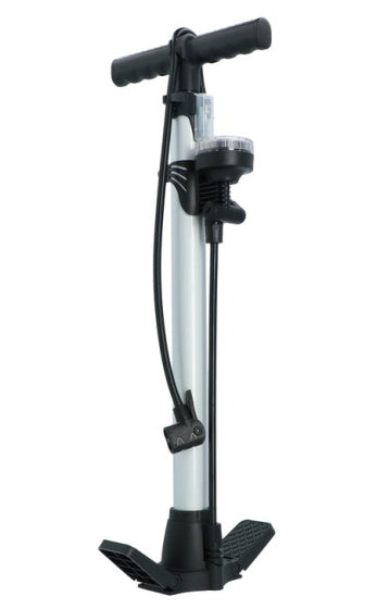 Dresco Bicycle Pump Manómetro 52 cm Dunlop, Presta, Schrader Valiel Silver