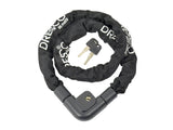DRESCO Kette Lock 120 cm x 7 mm mat 2 Schlësselen schwaarz