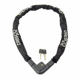 DRESCO Kette Lock 120 cm x 7 mm mat 2 Schlësselen schwaarz