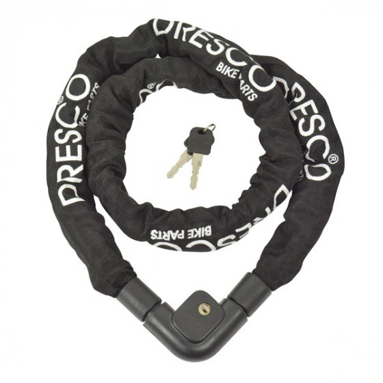 Bloqueo de la cadena de Dresco 150 cm x 10 mm de poliéster de acero negro