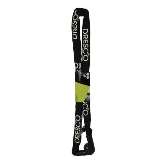 Bloqueo de la cadena de Dresco 150 cm x 10 mm de poliéster de acero negro