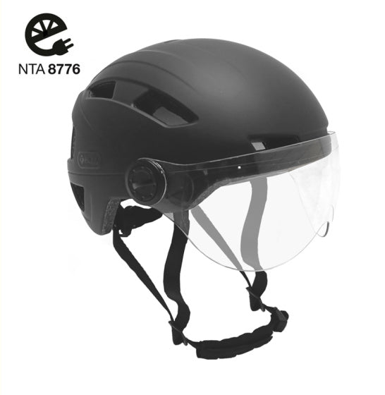 Hjelm visir Matte sort størrelse 51-54 cm (s)