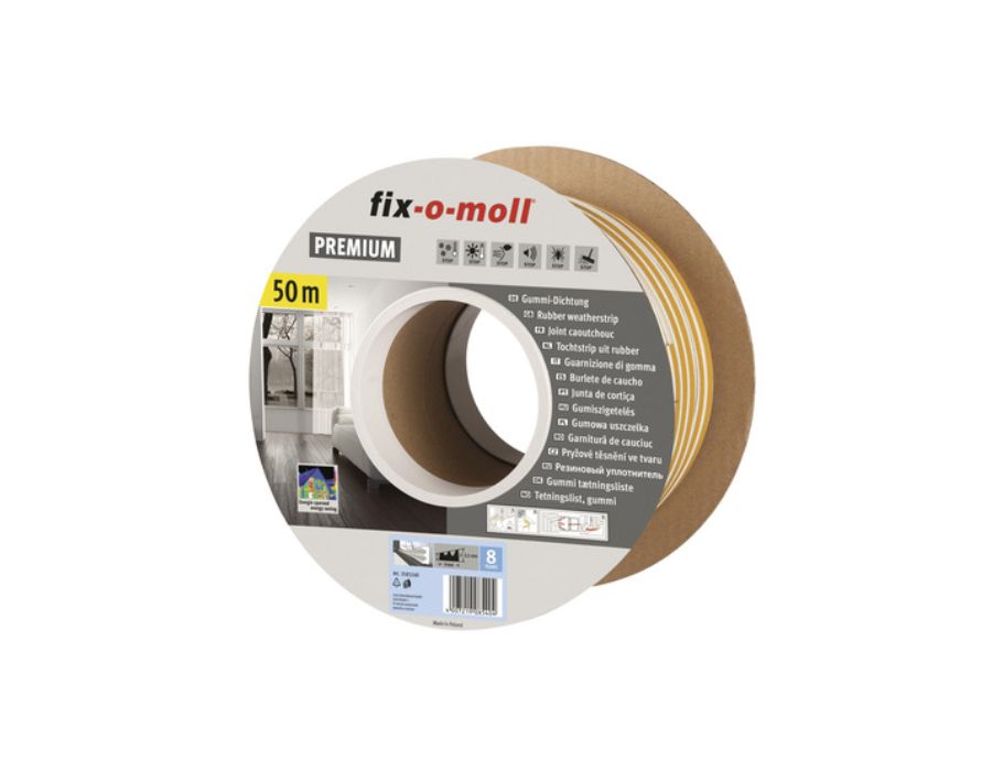 Fix-O-Moll Draft páska W profil 50 m x 9 mm 1,5-2,7 mm bílá