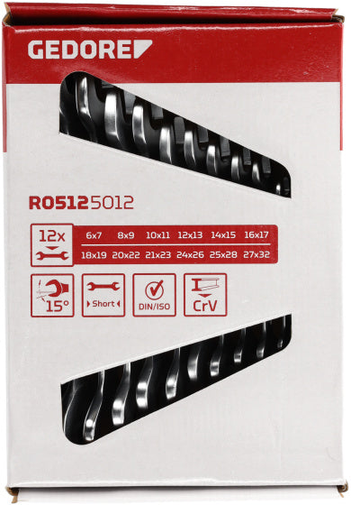 Gedore Red Red Sight Set Short SW 6-32 mm 12-kus