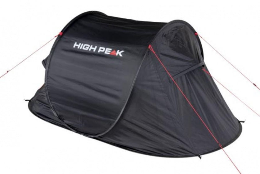 Høy topp pop-up teltvisjon 3-person 235 x 180 x 100 cm svart