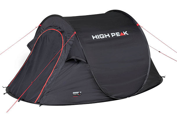 Høy topp pop-up teltvisjon 3-person 235 x 180 x 100 cm svart