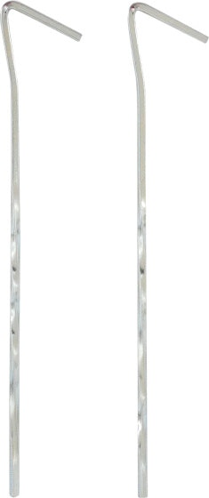 Highlander Twisted Tent Herring da 18 cm in acciaio 10 pezzi d'argento