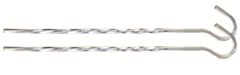 Highlander Twisted Tent Herring da 18 cm in acciaio 10 pezzi d'argento