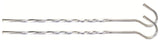 Highlander Twisted Tent Herring da 18 cm in acciaio 10 pezzi d'argento