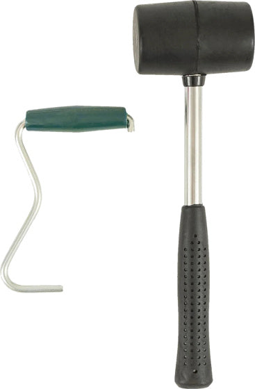 Highlander Hamer avec tracteur de hareng 28 cm en acier inoxydable en caoutchouc noir