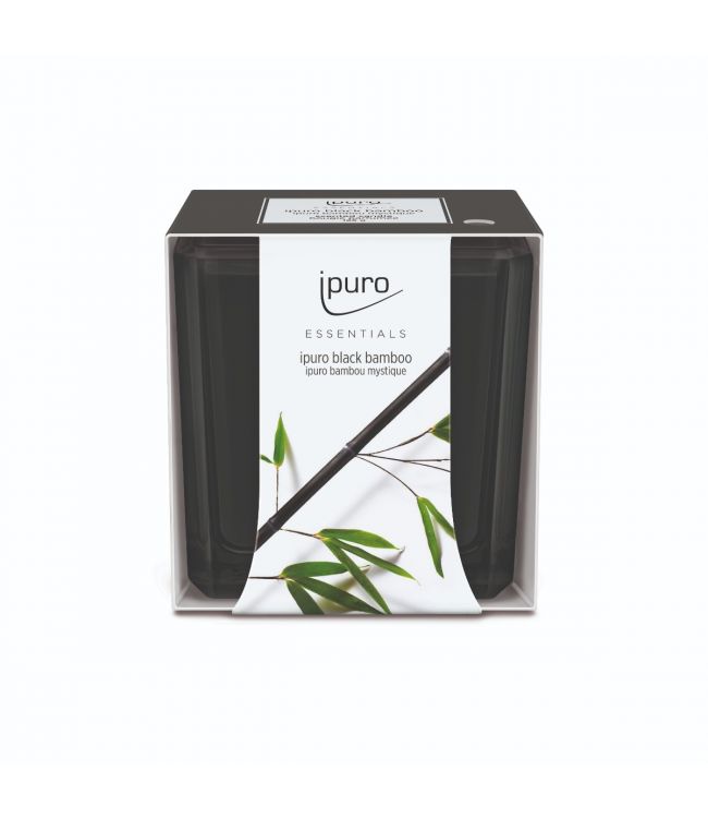 Ipuro duftende stearinlys sort bambus 125gr.