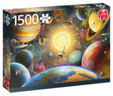 Jumbo Premium Floating in Ydre Space Line Puzzle 1500 stykker