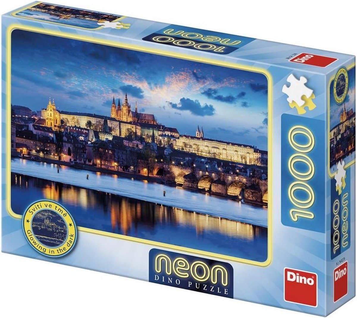 Dinotoys Dino Puzzel - Glanz an der donkel Schlass zu Prag - 1000 Stécker