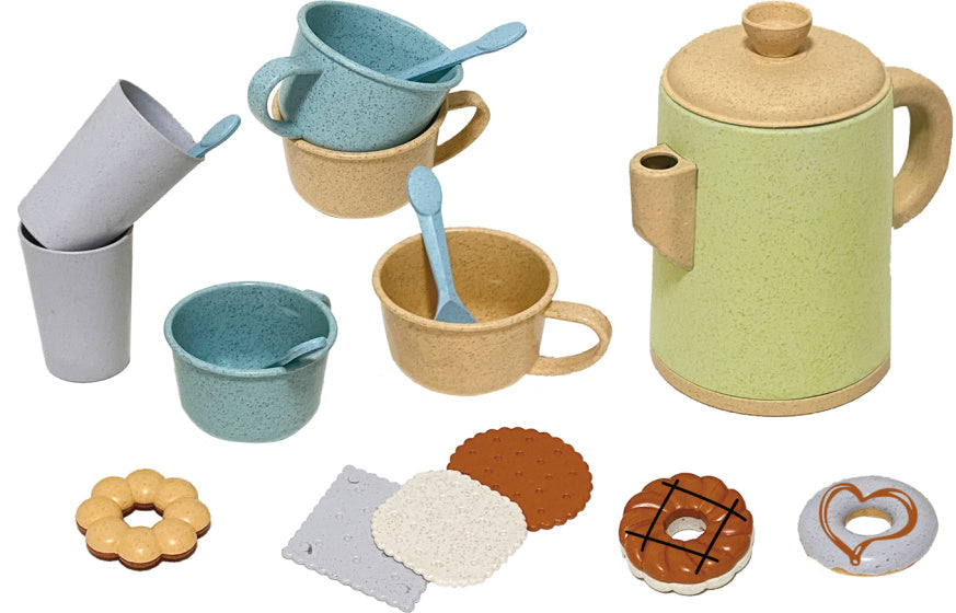 Kitchen toys theeservies met lekkernijen speelset gerecycled