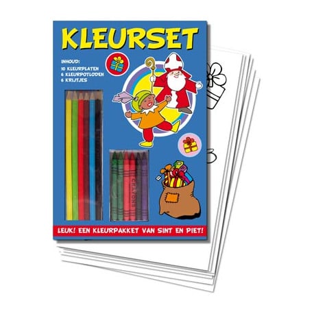 Van der Doelen Sinterklaas barvni komplet z barvami barv in lezenjem